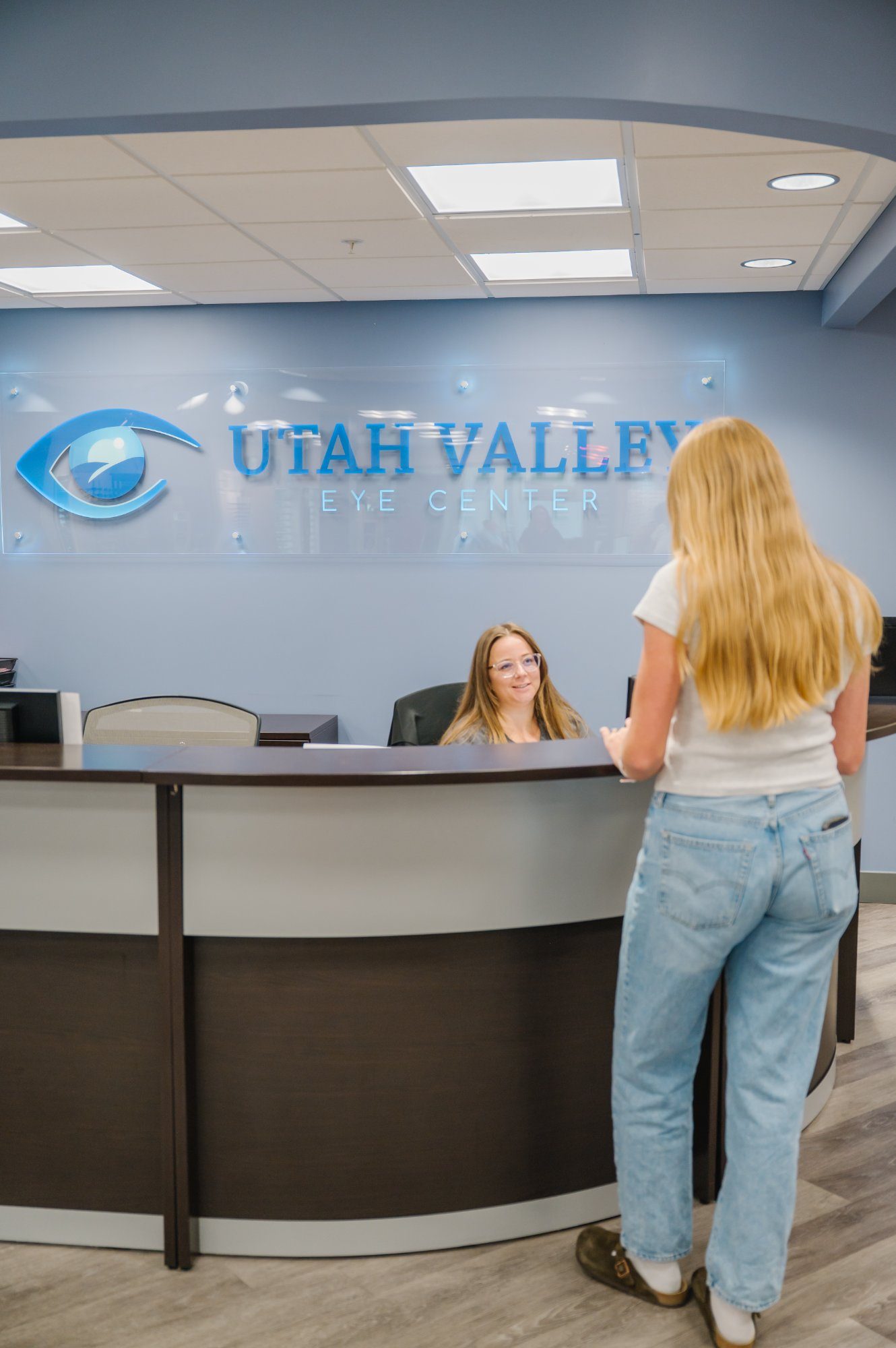 Utah Valley Eye Center front desk Provo Utah